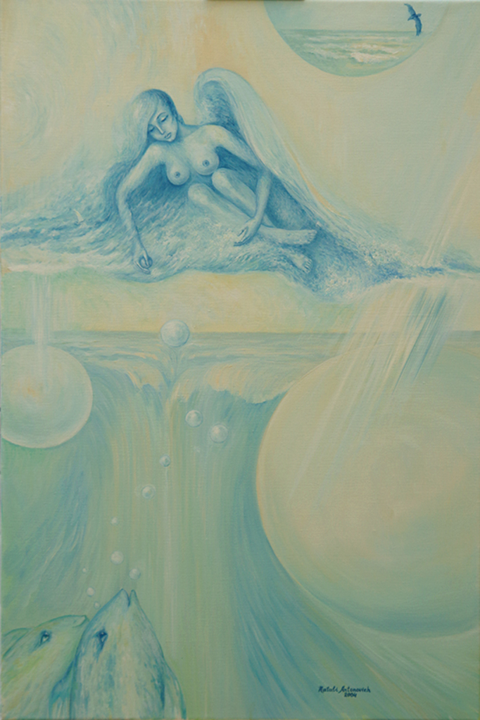 "Insellage" Serie | "Ewigkeit" Gemälde von Natali Antonovich in Künstlergalerie.
