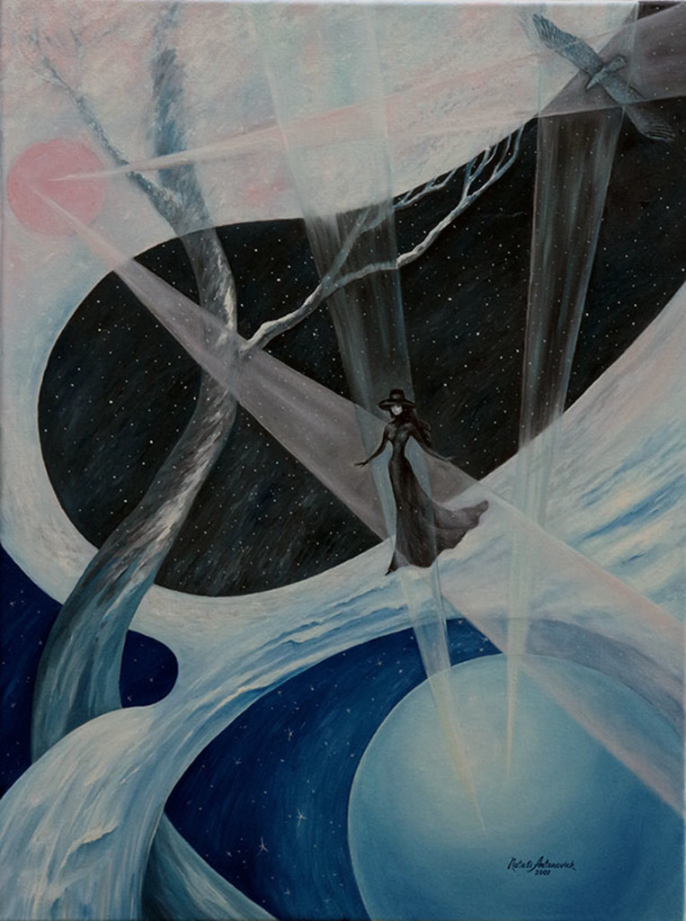 "Überschneidung" Serie | "Wer bist du?" Gemälde von Natali Antonovich in Künstlergalerie.