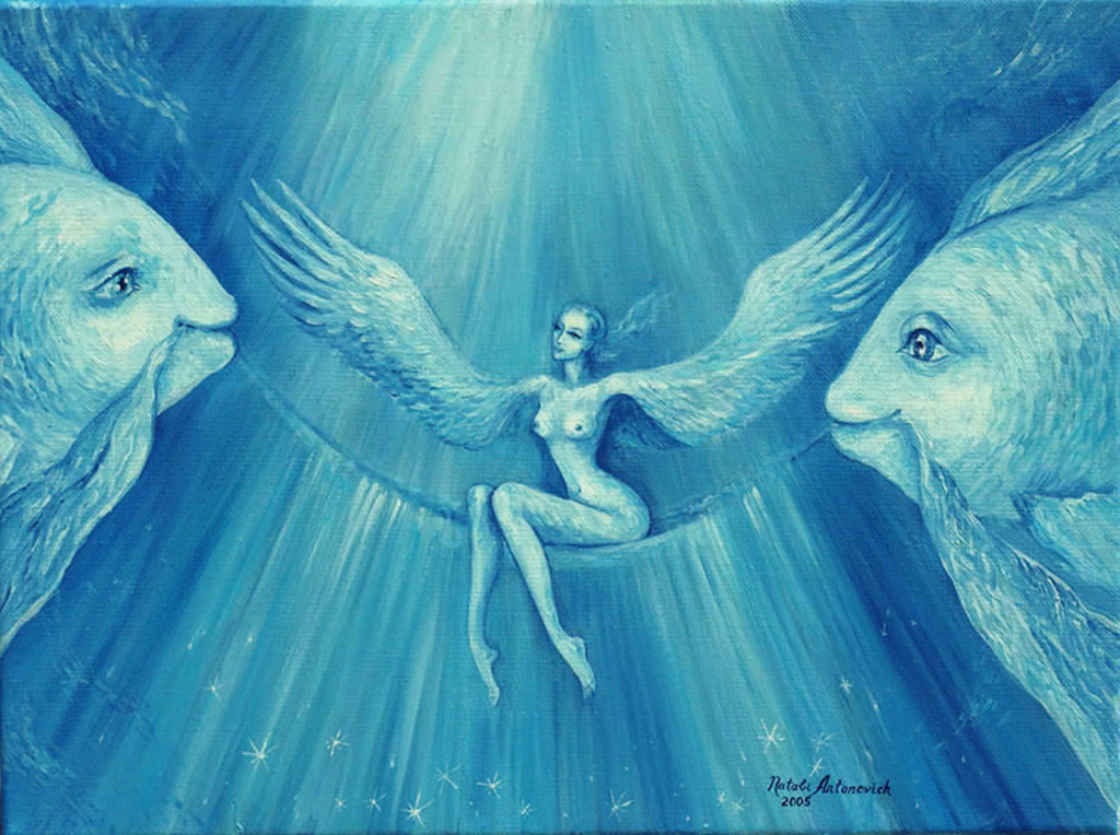 "Flying Pendulum" series | "Who are you?" painting by Natali Antonovich in Artist's Gallery.