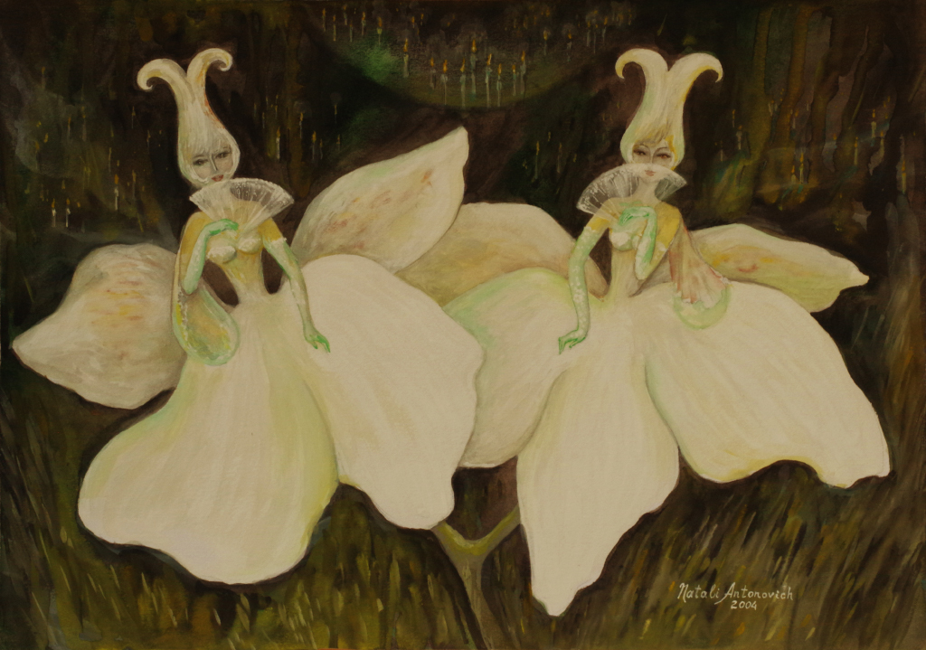 "Twins" painting by Natali Antonovich | Artist's Gallery.