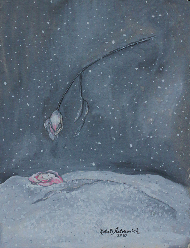Série "Fidélité" | "Coeur sur une neige" peinture de Natali Antonovich dans la galerie de l'artiste.