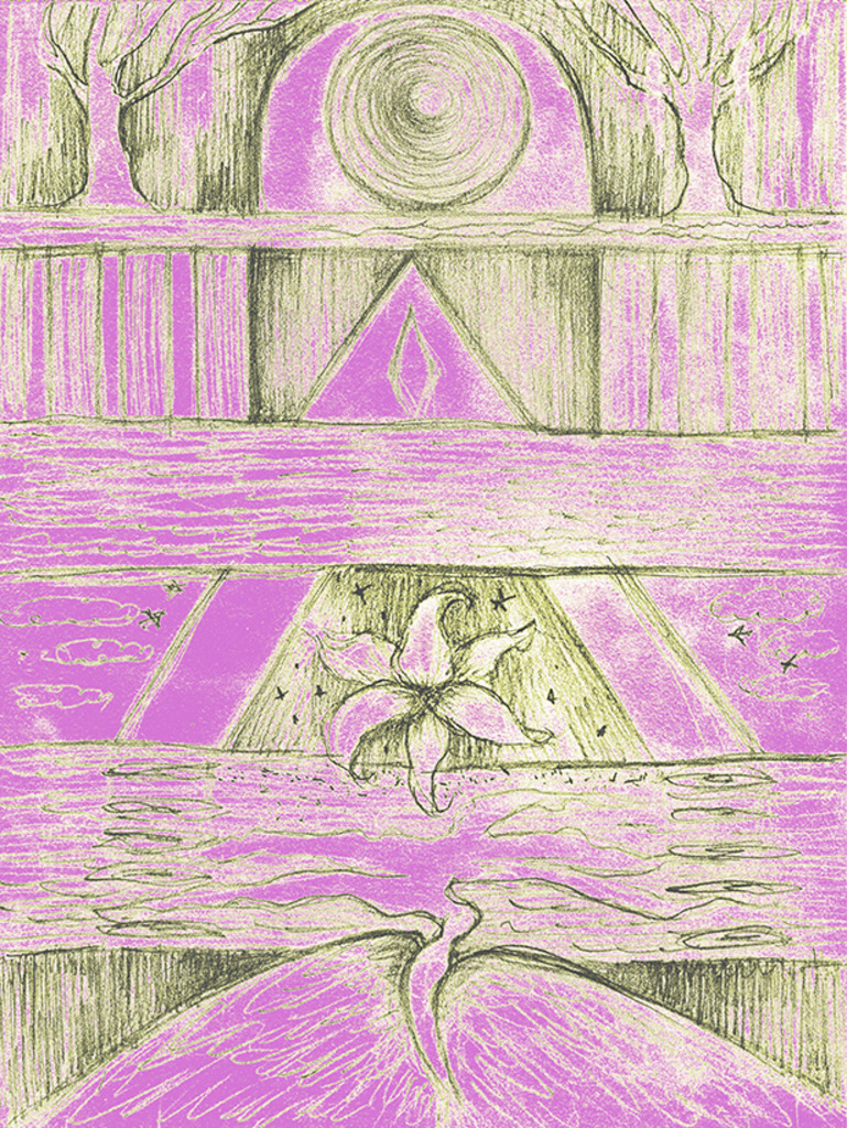 Bild der Drucks „Wiederauftauchen. Abdruck A“ vom Original gemälde/Zeichnung von Natali Antonovich