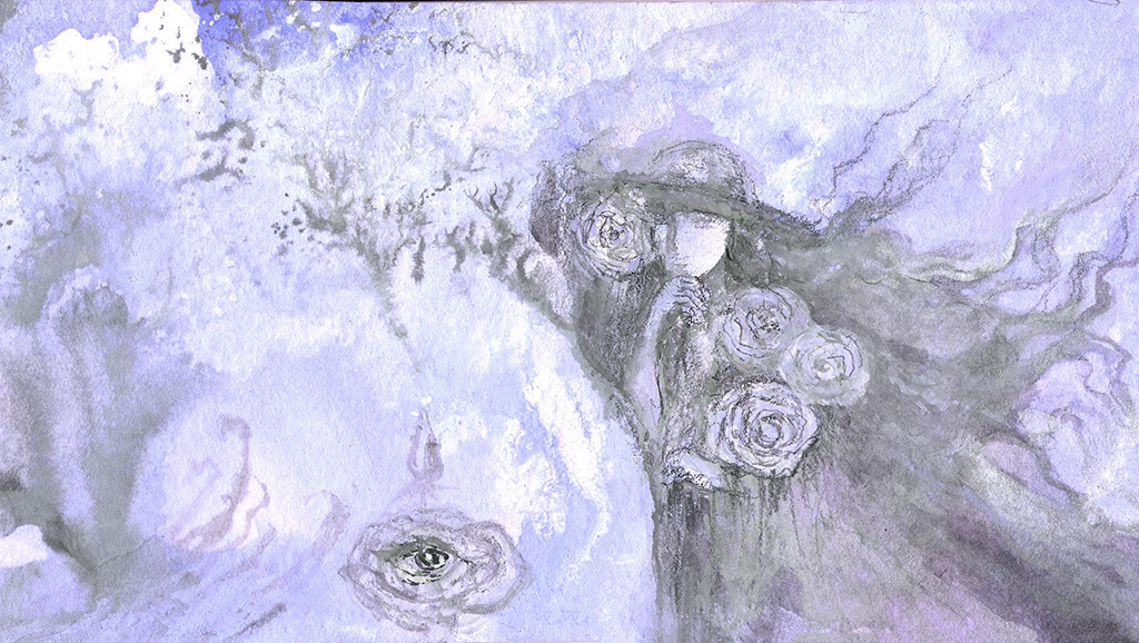 Afbeelding van print "Geheime Tuin. Afdrukken B" van origineel schilderij/tekening door Natali Antonovich
