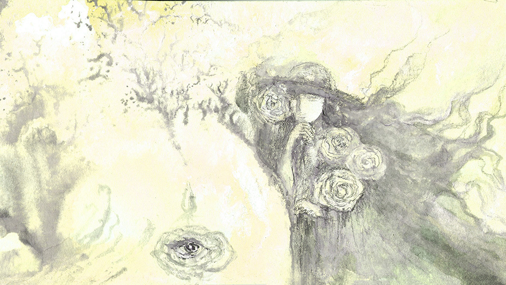 Afbeelding van print "Geheime Tuin. Afdrukken C" van origineel schilderij/tekening door Natali Antonovich