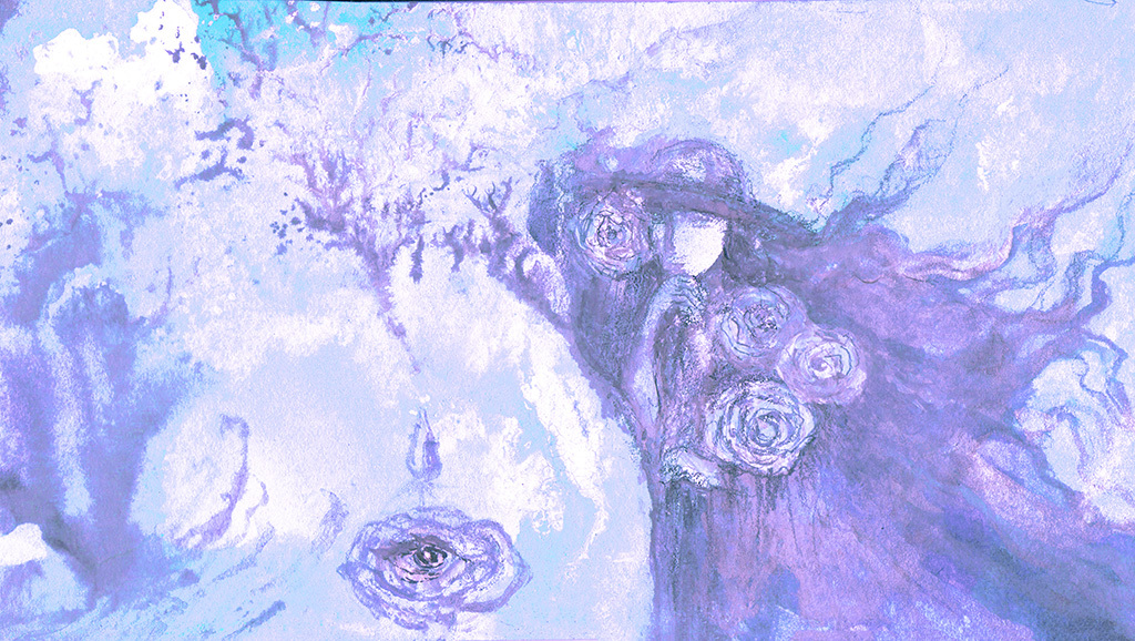 Afbeelding van print "Geheime Tuin. Afdrukken D" van origineel schilderij/tekening door Natali Antonovich