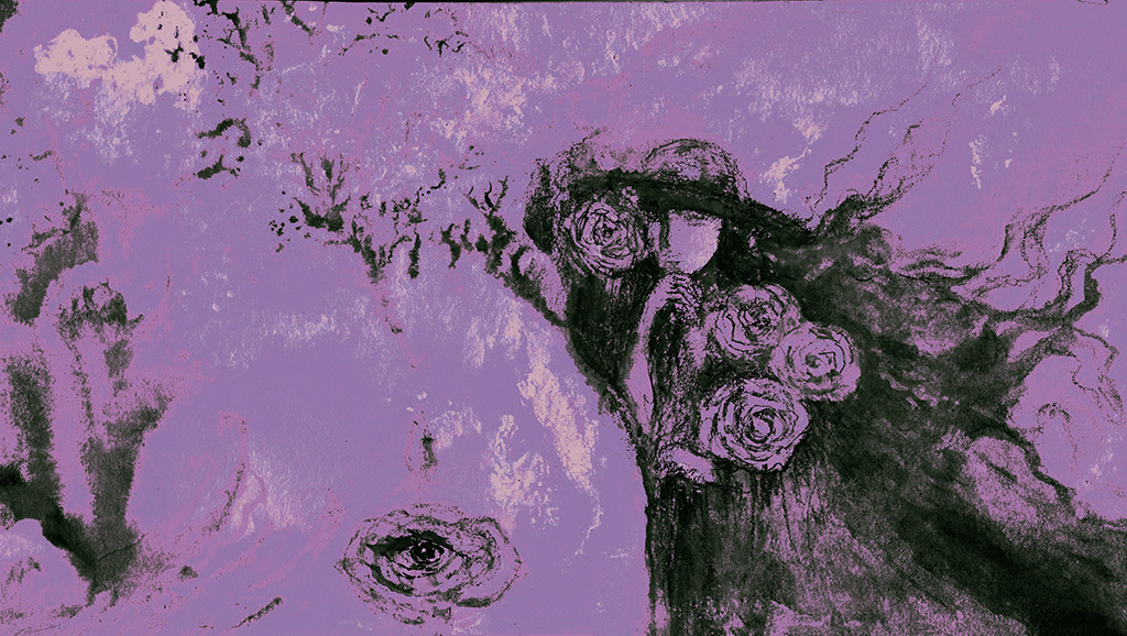 Bild der Drucks „Geheimer Garten. Abdruck E“ vom Original gemälde/Zeichnung von Natali Antonovich