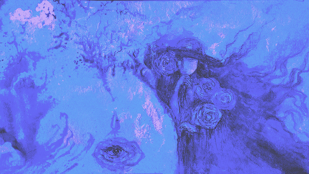 Bild der Drucks „Geheimer Garten. Abdruck F“ vom Original gemälde/Zeichnung von Natali Antonovich