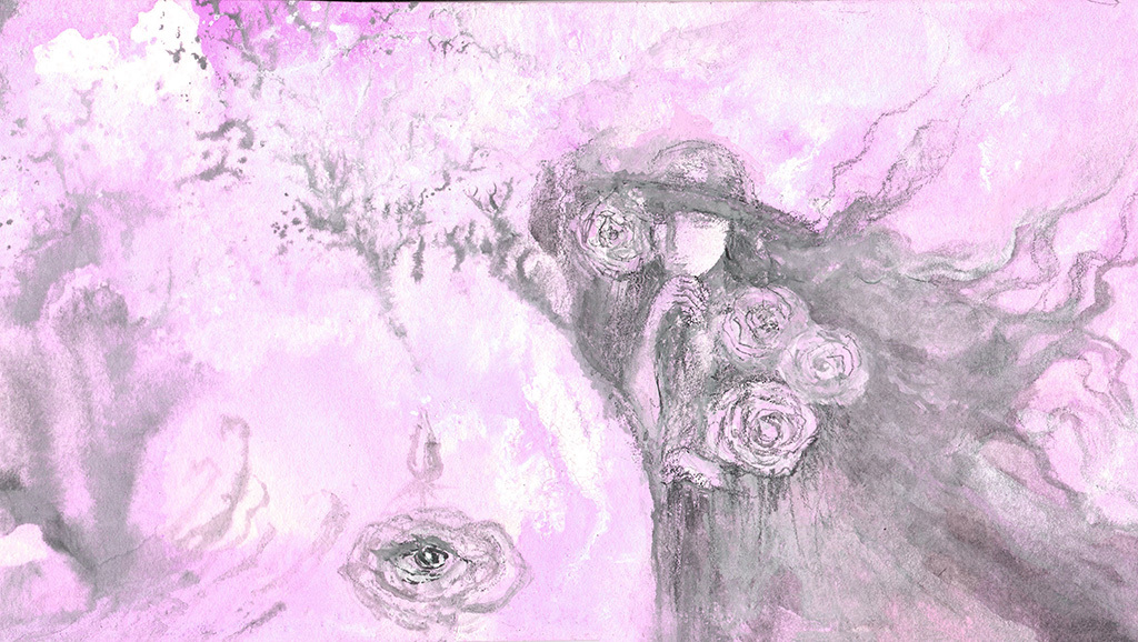 Bild der Drucks „Geheimer Garten. Abdruck J“ vom Original gemälde/Zeichnung von Natali Antonovich