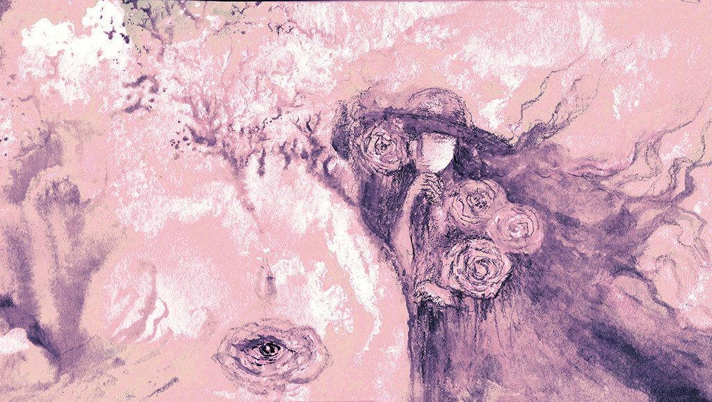Bild der Drucks „Geheimer Garten. Abdruck K“ vom Original gemälde/Zeichnung von Natali Antonovich