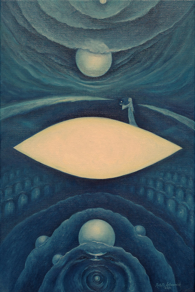 "...inmitten der Stille" Serie | "Ewigkeit" Gemälde von Natali Antonovich in Künstlergalerie.