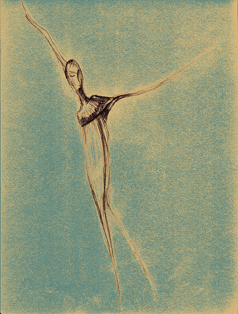 Afbeelding van print "Wil vliegen. Afdruk C" van origineel schilderij/tekening door Natali Antonovich