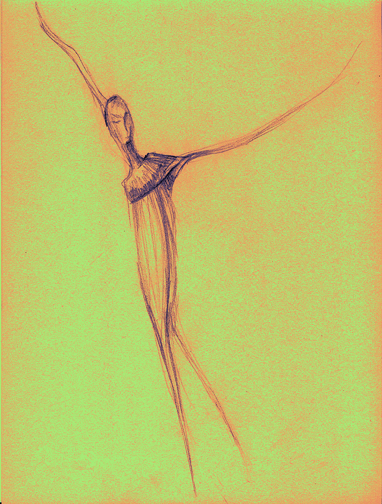 Afbeelding van print "Wil vliegen. Afdruk D" van origineel schilderij/tekening door Natali Antonovich