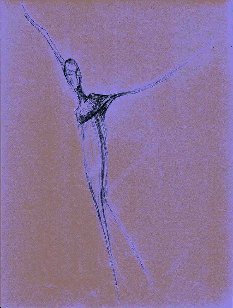 Afbeelding van print "Wil vliegen. Afdruk E" van origineel schilderij/tekening door Natali Antonovich