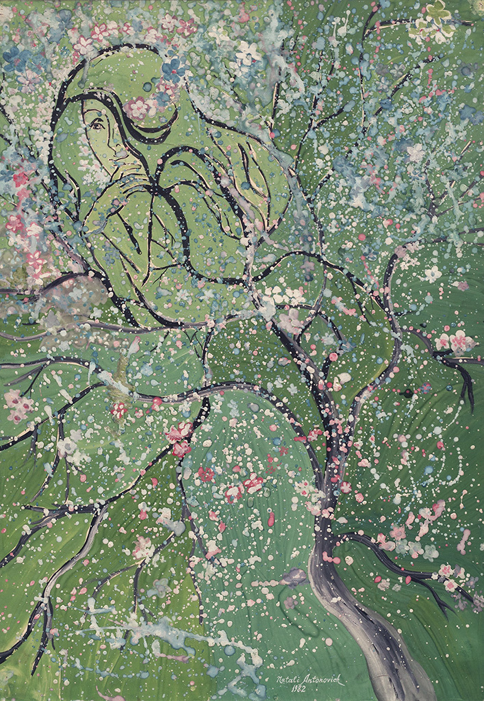 "Schets voor het schilderij "Appelboompje"" schilderij door Natali Antonovich | Galerij van de Kunstenaar.