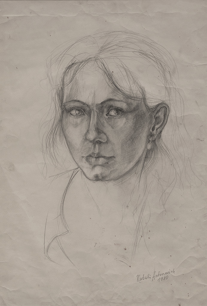 "Schets, Portret" reeks | "Tekeningen, schetsen, kladversies" schelderij door Natali Antonovich in Kunstenaarsgalerij.