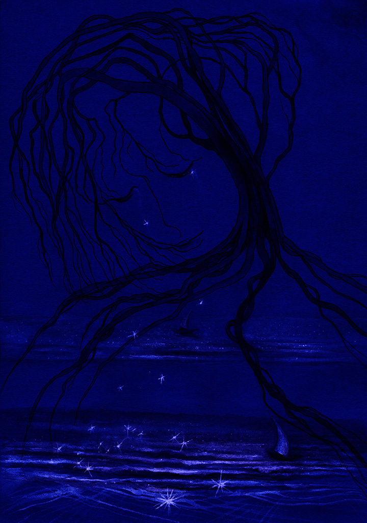 Afbeelding van print "Hetzelfde als leugens...Afdrukken C" van origineel schilderij/tekening door Natali Antonovich