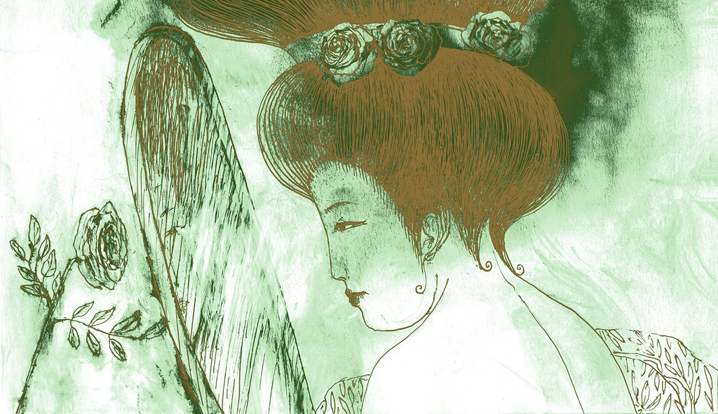 Image of Print "At the mirror.  Print  K" from original Painting/Drawing by Natali Antonovich