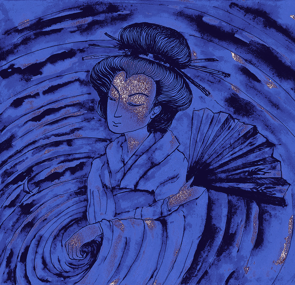 Image de l'impression „Vieux éventail...Imprimé  AR“ à partir de la peinture/dessin original de Natali Antonovich