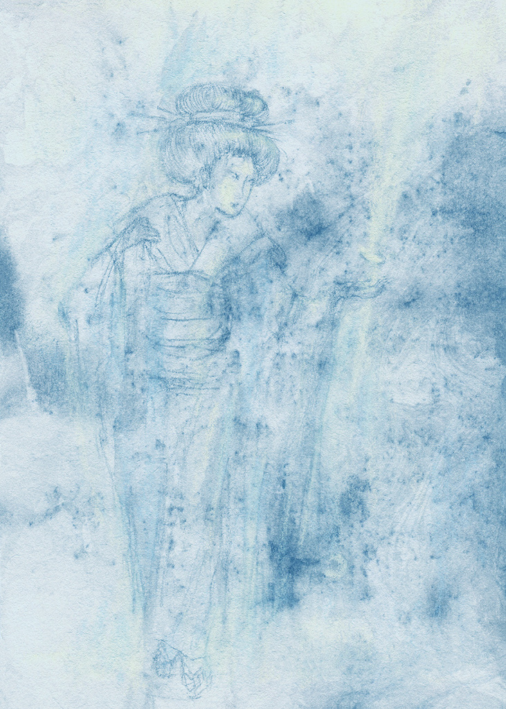 Изображение принта „Лунный лепесток. Принт B“ с оригинальной картины/рисунка Натальи Антонович