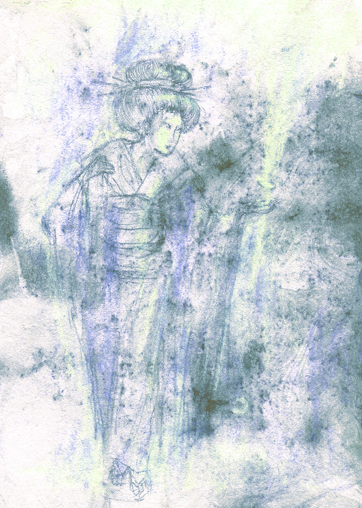 Bild der Drucks „Mondblütenblatt Abdruck  C“ vom Original gemälde/Zeichnung von Natali Antonovich