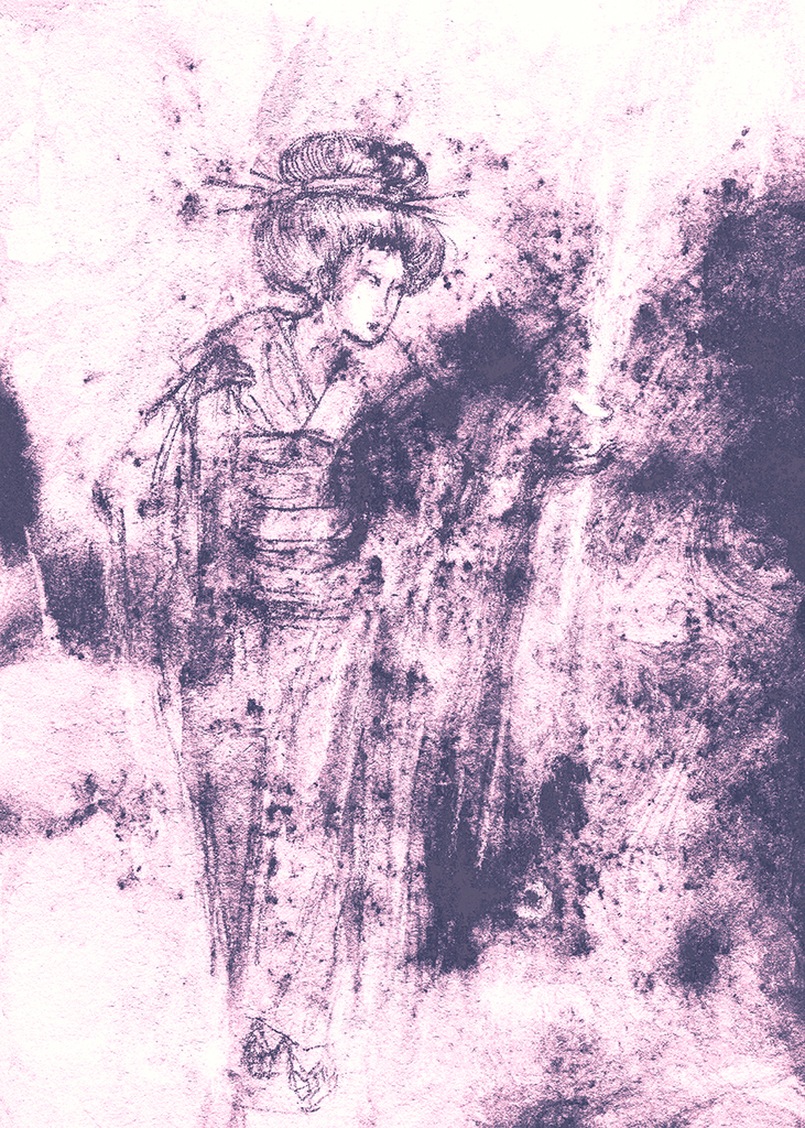 Bild der Drucks „Mondblütenblatt Abdruck  M“ vom Original gemälde/Zeichnung von Natali Antonovich