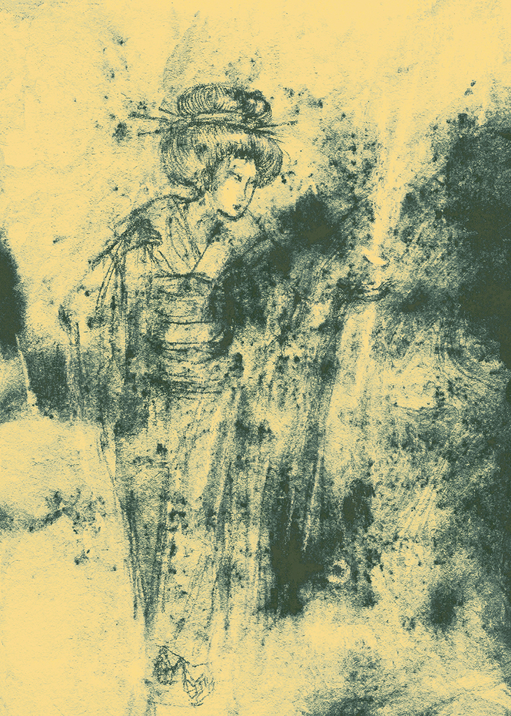 Bild der Drucks „Mondblütenblatt Abdruck  S“ vom Original gemälde/Zeichnung von Natali Antonovich