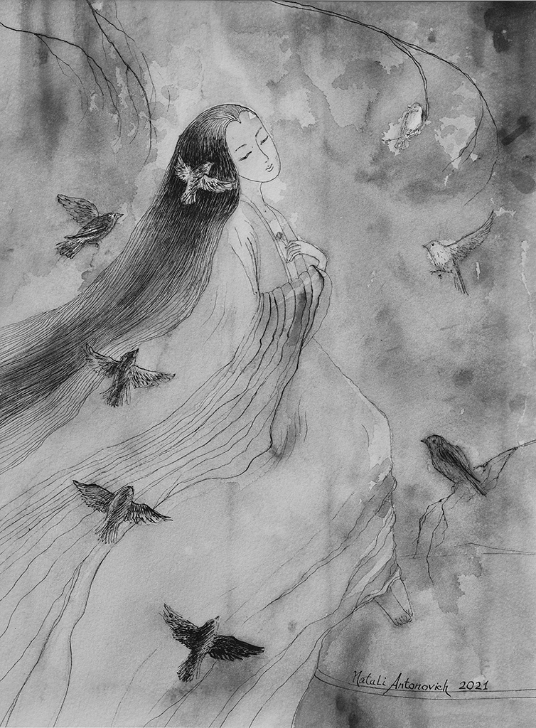 "Illustration 447 " painting by Natali Antonovich | Artist's Gallery.