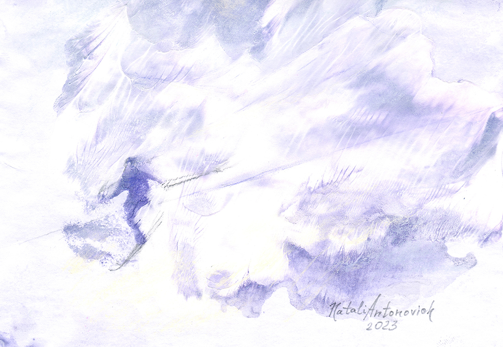 "Winter mood" painting by Natali Antonovich | Artist's Gallery.