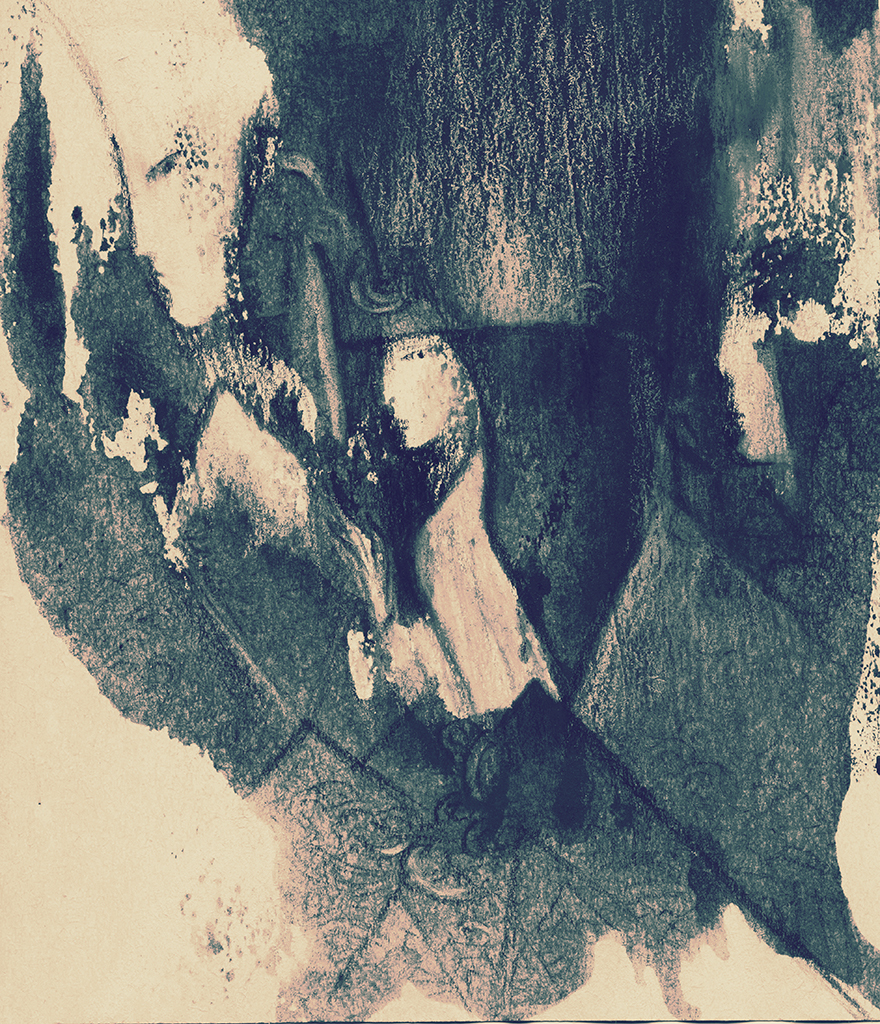 Afbeelding van print "Scherven. Afdruk BW" van origineel schilderij/tekening door Natali Antonovich