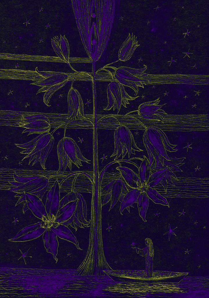 Image of Print "Star Tree.  Print BW" from original Painting/Drawing by Natali Antonovich