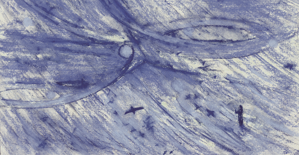 Afbeelding van print "Drie delen.  Afdruk A" van origineel schilderij/tekening door Natali Antonovich