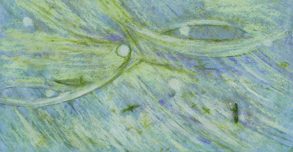 Afbeelding van print "Drie delen.  Afdruk B" van origineel schilderij/tekening door Natali Antonovich