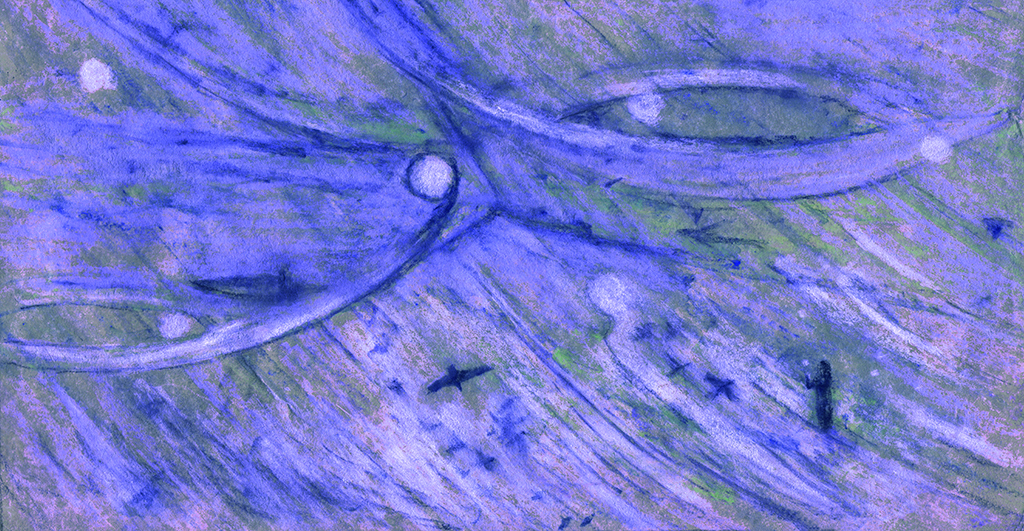 Afbeelding van print "Drie delen.  Afdruk E" van origineel schilderij/tekening door Natali Antonovich