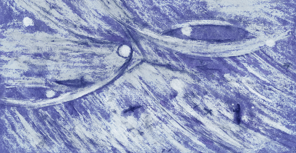 Afbeelding van print "Drie delen.  Afdruk Q" van origineel schilderij/tekening door Natali Antonovich