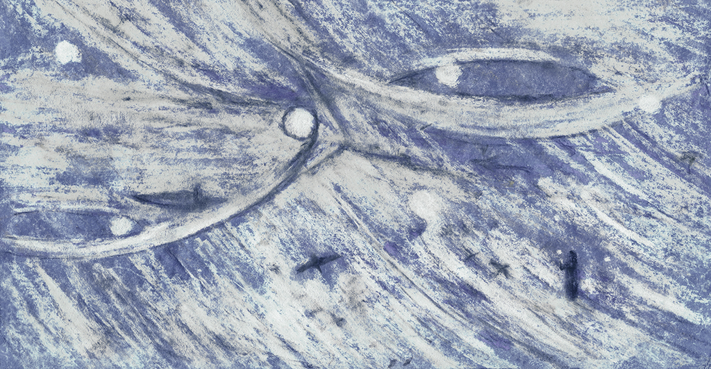 Bild der Drucks „Drei Teile. Drucken W“ vom Original gemälde/Zeichnung von Natali Antonovich