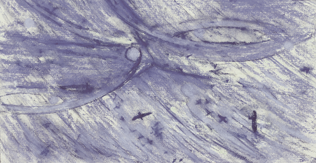 Afbeelding van print "Drie delen.  Afdruk U" van origineel schilderij/tekening door Natali Antonovich