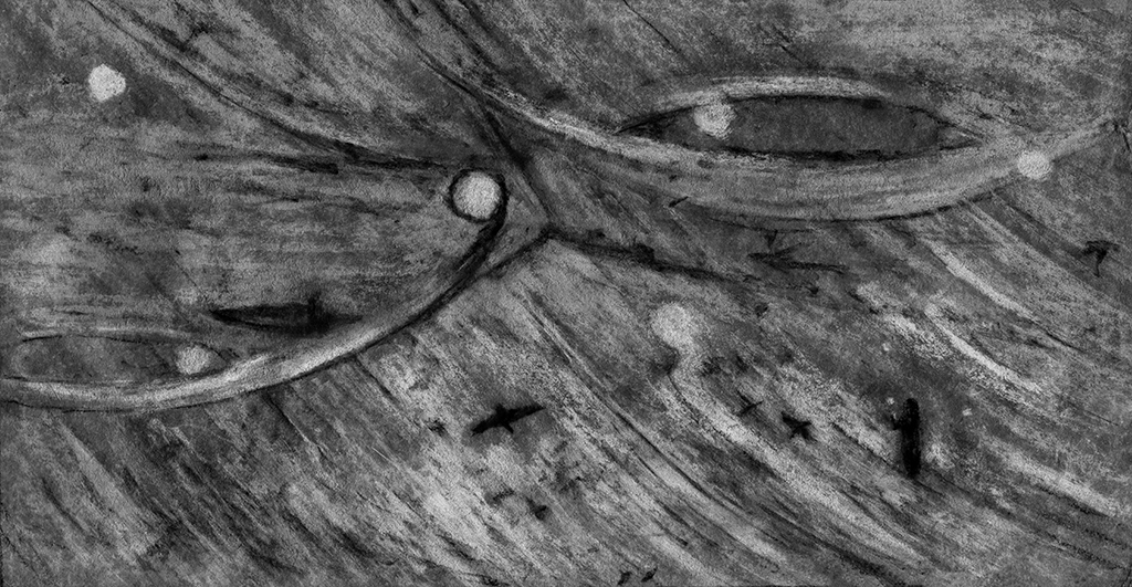 Afbeelding van print "Drie delen.  Afdruk S" van origineel schilderij/tekening door Natali Antonovich