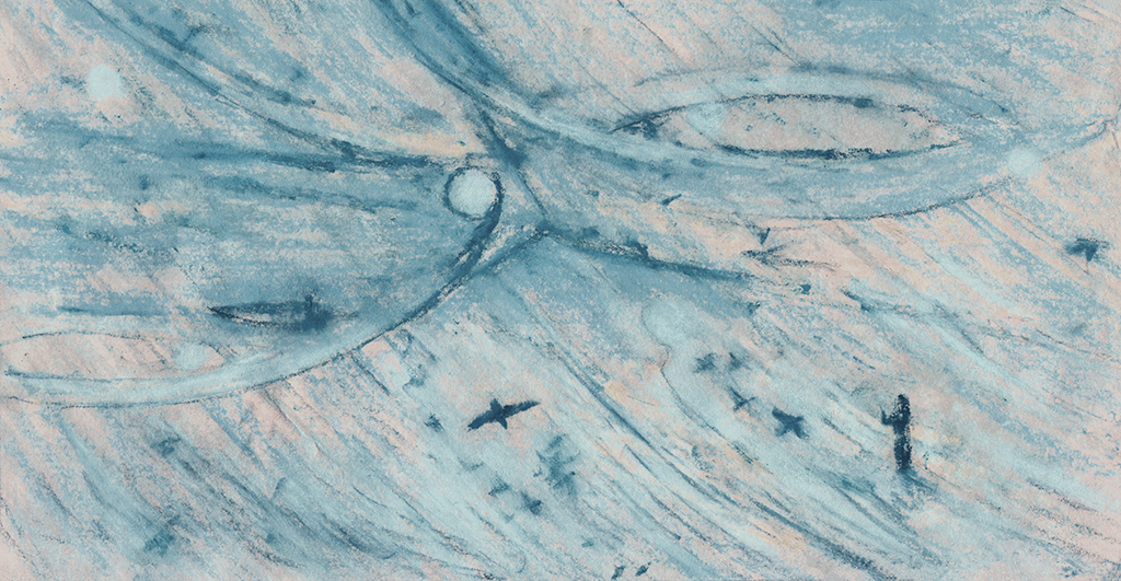 Afbeelding van print "Drie delen.  Afdruk FG" van origineel schilderij/tekening door Natali Antonovich