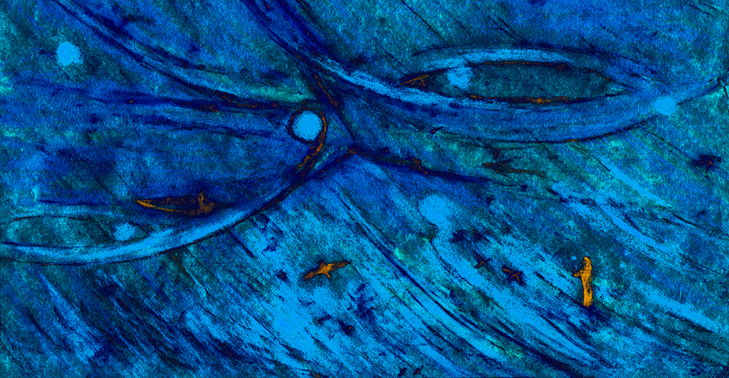 Afbeelding van print "Drie delen.  Afdruk QW" van origineel schilderij/tekening door Natali Antonovich