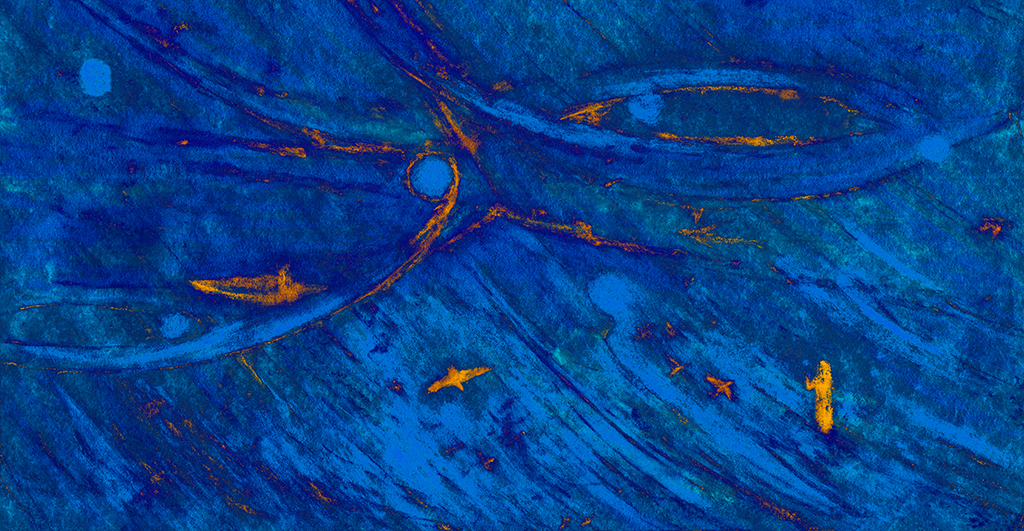 Afbeelding van print "Drie delen.  Afdruk AB" van origineel schilderij/tekening door Natali Antonovich