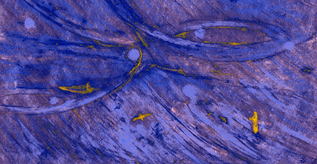 Afbeelding van print "Drie delen.  Afdruk HM" van origineel schilderij/tekening door Natali Antonovich