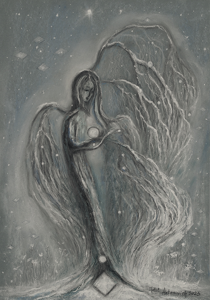 "Connected by thoughts." painting by Natali Antonovich | Artist's Gallery.