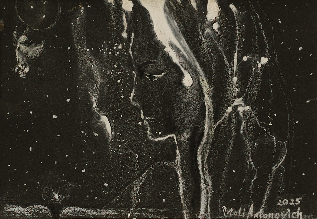 "...and then it started snowing." painting by Natali Antonovich | Artist's Gallery.