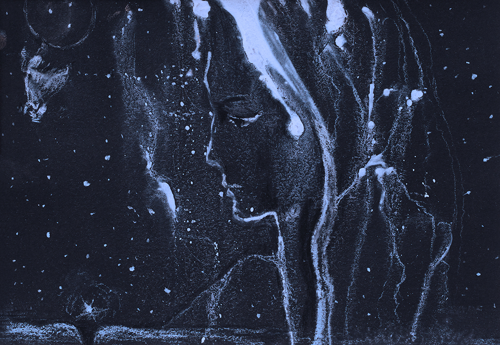 Image of Print "...and then it started snowing. Print  AJ" from original Painting/Drawing by Natali Antonovich