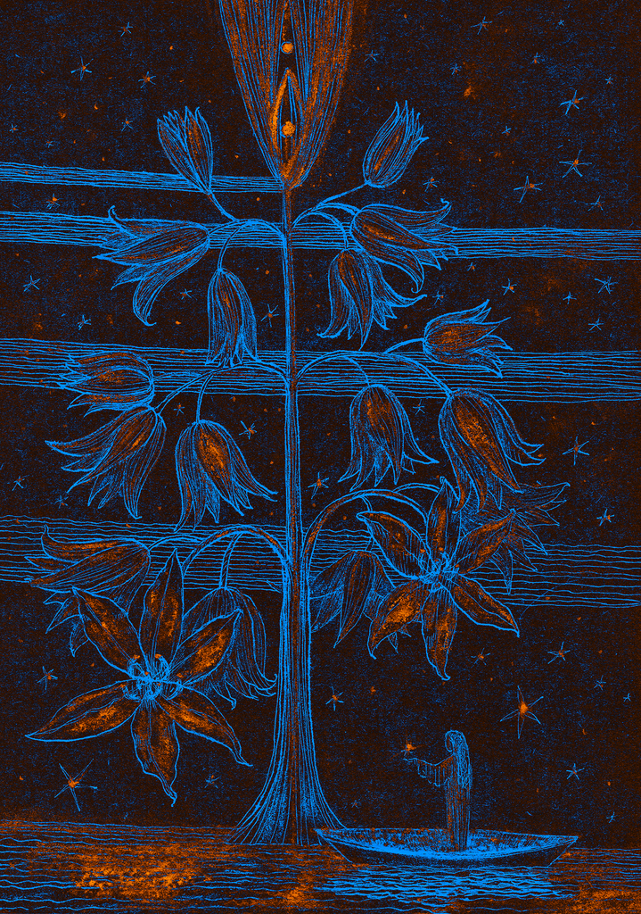 Изображение принта „Звёздное Дерево. Принт NS“ с оригинальной картины/рисунка Натальи Антонович