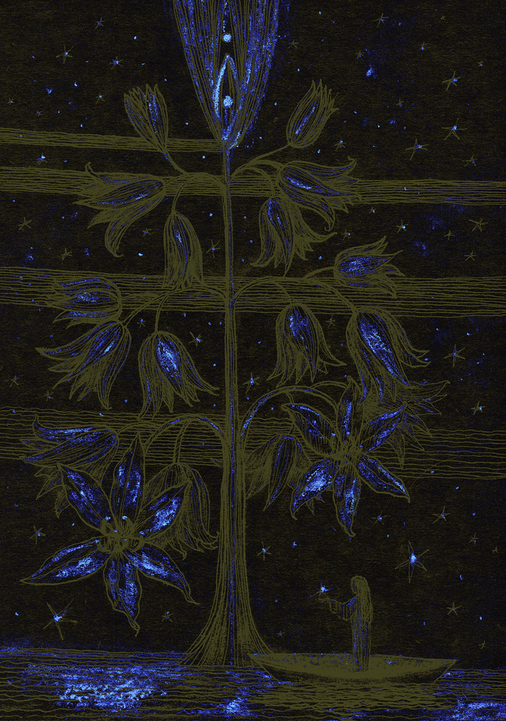 Afbeelding van print "Sterrenboom.  Afdruk RS" van origineel schilderij/tekening door Natali Antonovich