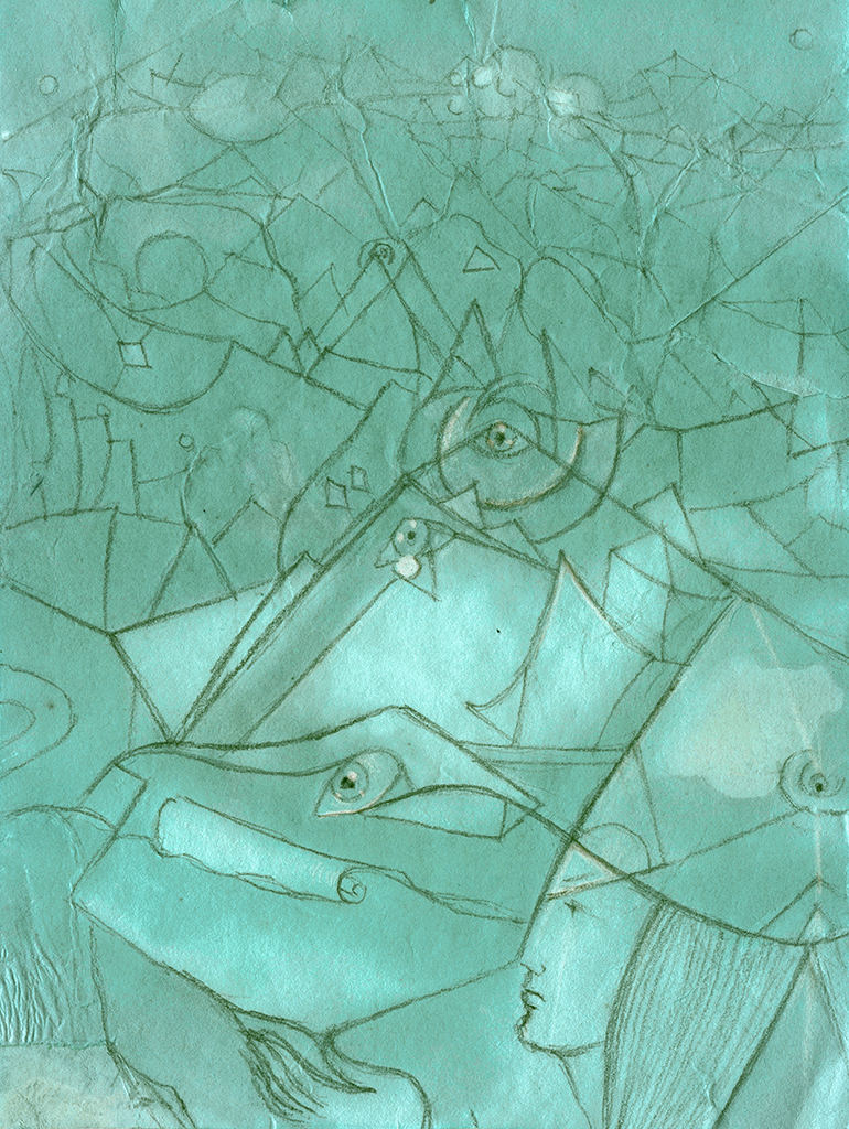 Afbeelding van print "De eerlijke manier...Afdruk B" van origineel schilderij/tekening door Natali Antonovich