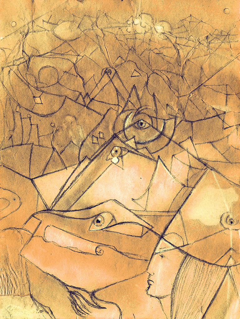 Bild der Drucks „Der ehrliche Weg...Drucken Q“ vom Original gemälde/Zeichnung von Natali Antonovich