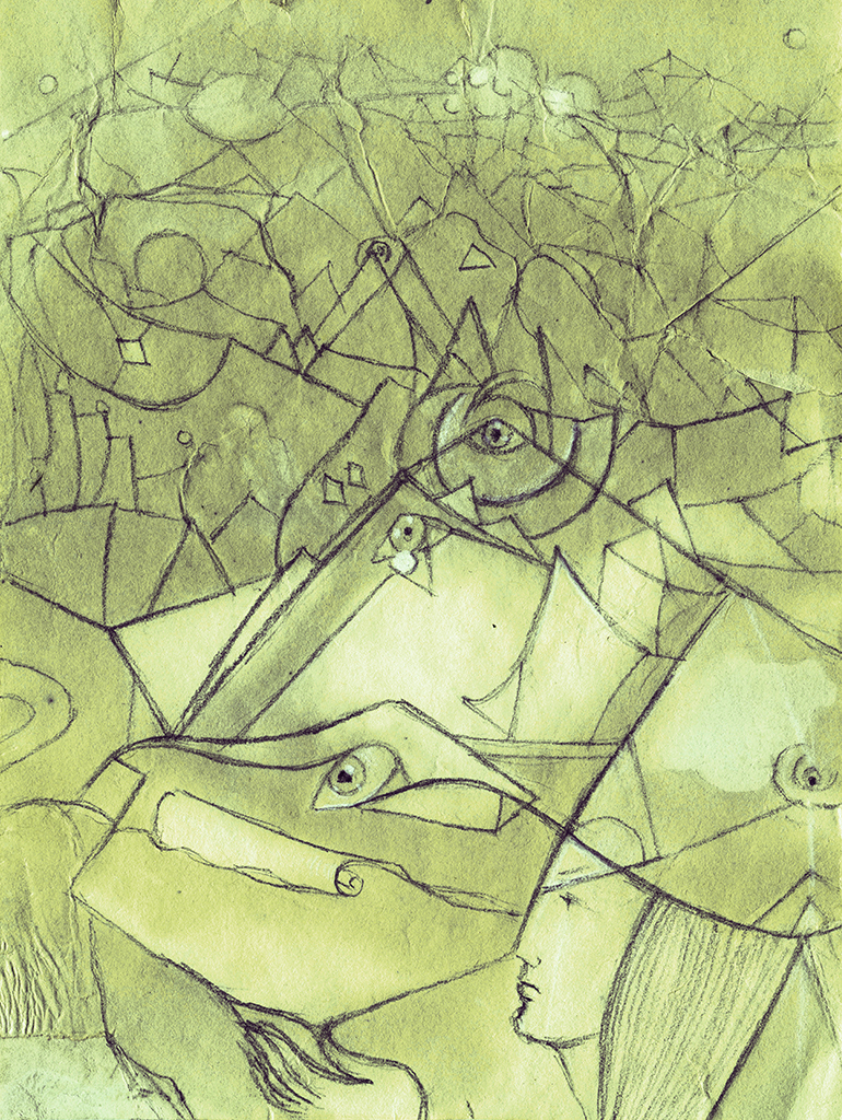 Afbeelding van print "De eerlijke manier...Afdruk AC" van origineel schilderij/tekening door Natali Antonovich