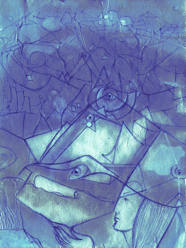 Afbeelding van print "De eerlijke manier...Afdruk BC" van origineel schilderij/tekening door Natali Antonovich